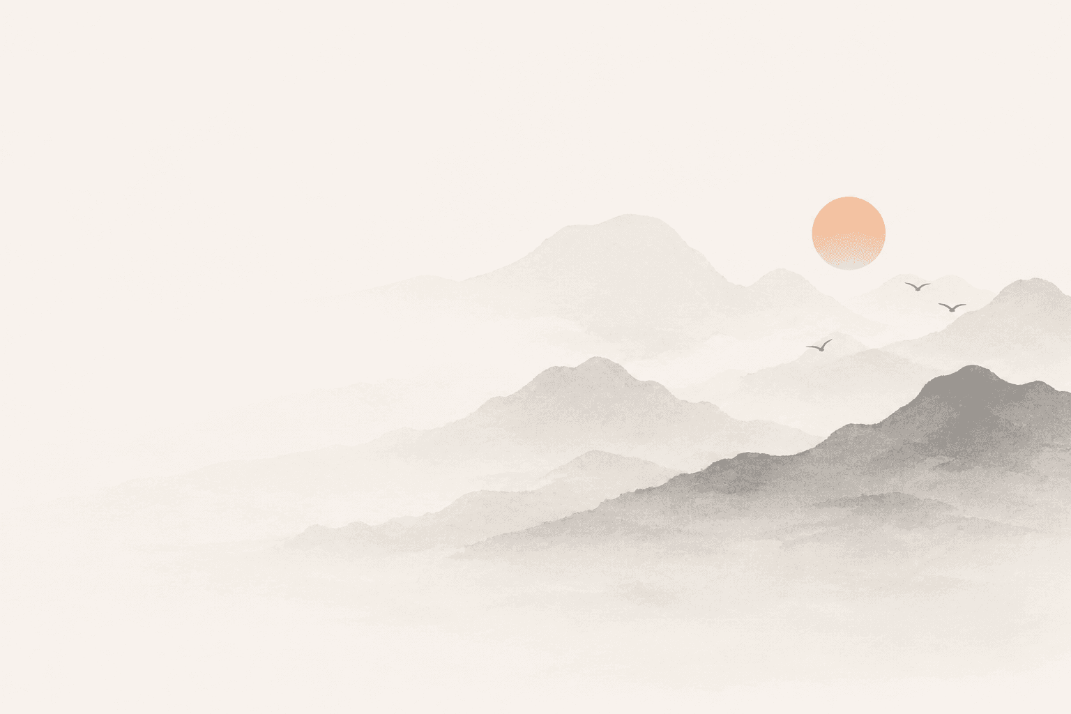 水墨山景